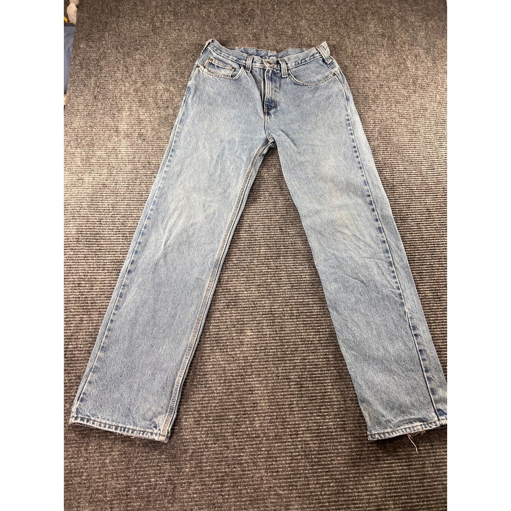 Vintage Carhartt Relaxed Fit Jeans Mens 32x34 Distressed Hem USA Workwear - Picture 2 of 16